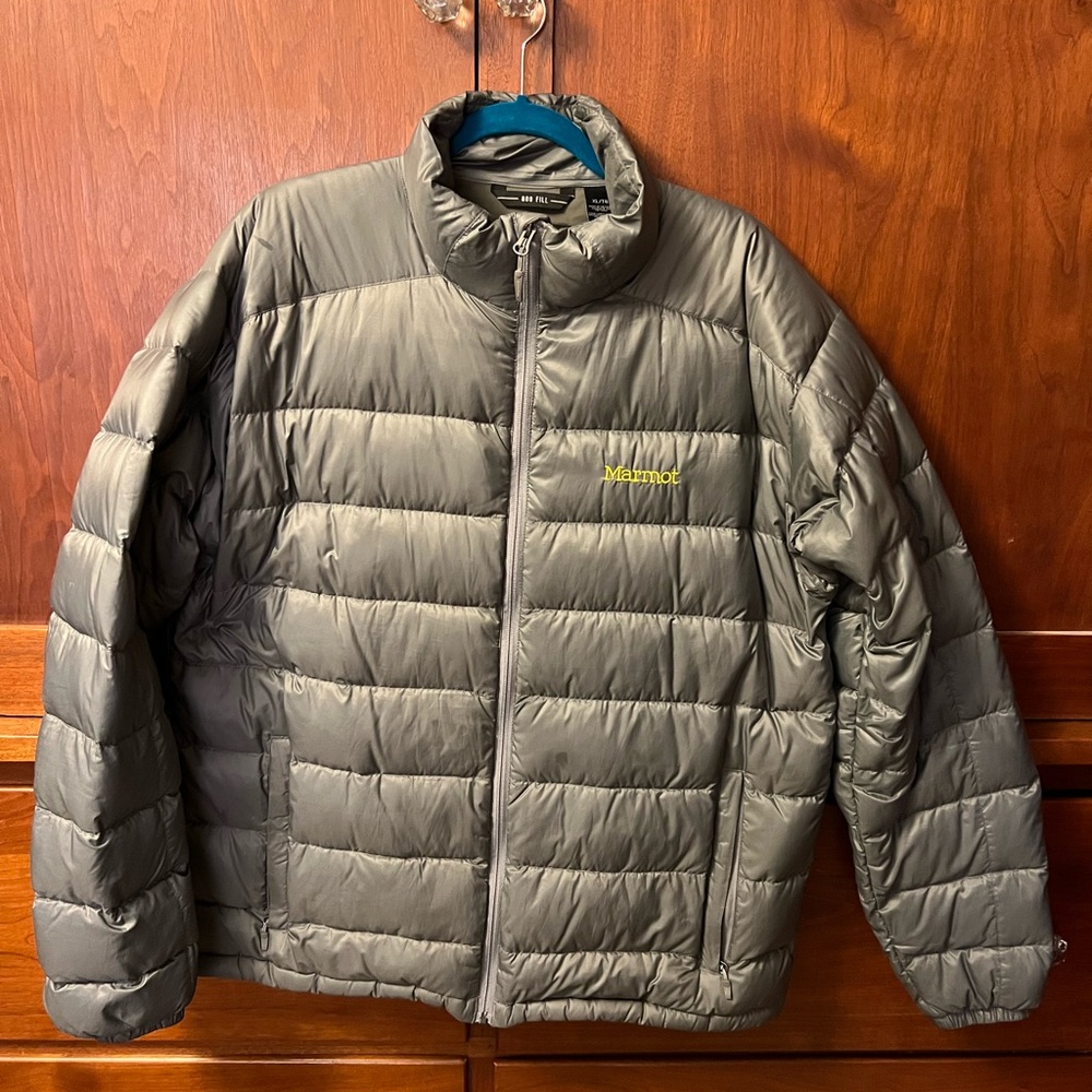 Marmot 800 Fill Down Puffer Jacket Gray Men’s XL